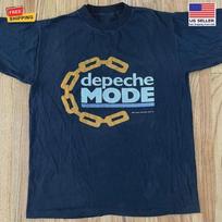 Vintage Style Depeche Mode 1984 Tour T-Shirt Double Side Reprint Cotton Full Siz XL gray