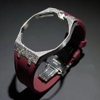 Nerūdijančio plieno laikrodžio korpusas, tinkantis Swatch Royal Pop serijai, smėliu apdorotas paviršius, su nerūdijančio plieno ir silikoniniu dirželiu (pasirinktinai) black