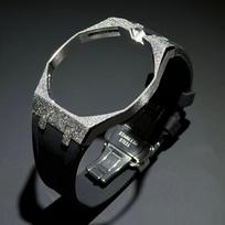 Nerūdijančio plieno laikrodžio korpusas, tinkantis Swatch Royal Pop serijai, smėliu apdorotas paviršius, su nerūdijančio plieno ir silikoniniu dirželiu (pasirinktinai) black