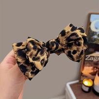 1pc Vintage Leopard Print Bow Premium Hair Grab Hair Accessory Is Suitable for Women To Wear pilka