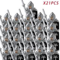 Karys Su Karo Žirgu Gondoro Armijos Figūrėlės lotr Šarvuotas Sargybinis Kariūnas Lankininkas Viduramžių Riteriai Statybiniai Blokeliai Plytos žaislai dovana