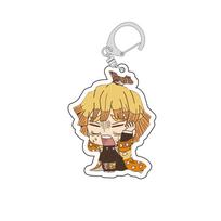 Slayer Demon Kimetsu no Yaiba Tanjiro Nezuko Tokito Muichiro Acrylic Double Sided Keychain Transparent Anime Pendant Cosplay 55mm beige