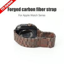 Applicable to Apple watch strap iwatch7/6/5/4/3/SE representative with magnetic watch strap color carbon fashion business 44 45 49mm black