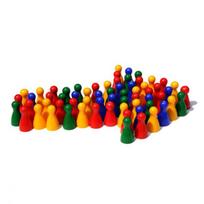 50 Pcsset  Colorful Chess Pieces Board Game Wood Games Accessories
