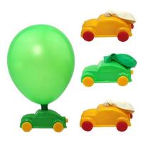 Diy Balloon Car Racer 3D Puzzle Science Experiment Kits Balloon Powered Car For Boy Girls Kids Birthday Gift Children green