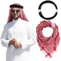 Musulmoniški galvos apdangalai Turbanas Arabiškas Keffiyeh Galvos skara Musulmoniški skarelės kepuraitės vyrams Musulmoniška maldos kepuraitė Hidžabas Islamo kepurė Galvos apdangalas Galvos apvyniojimas gray