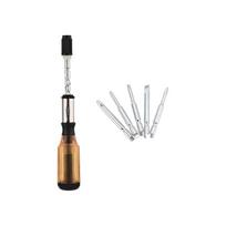 Rotating Spiral Mechanism Ratchet Screwdriver Spiral Screwdriver  Single-Hand Operation white