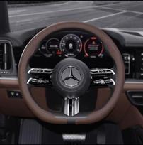 8D Nappa odos automobilio vairo apdangalas Mercedes Benz A B C E V S klasėms GLA GLB GLC GLK GLS SLK CLA CLS Automobilio priedai EB2