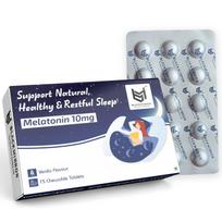 Black mirror MELATONIN 10MG for HEALTHY NATURAL & RESTFUL SLEEP SUPPORT chewable tablets (15 TABLETS)