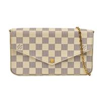 [Pre-Owned] Pochette Felicie Portable Checkerboard Envelope Flap Bag - Very Good #POYRMR ONE SIZE beige
