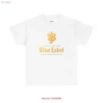 Johnnie Walker Blue Label Scotch Whisky Heavy Cotton T Shirt Vintage Slightly Streetwear Top For Everyday Wear Unisex S beige