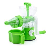 Manual Portable Fruit Juicer for Summer Iced Fruit Drinks Hand Cranked Smoothies  Best for Picnic Kitchen Outdoor žalia