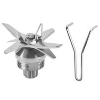 Food Processor Mixing Knives Blender Blade Head Stainless Steel Blender Blade Replacement Accessories with Wrench Tool 1 white