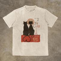The Cure Katė Paris Retro Balta Spalva Marškinėliai Unisex Vyrai Moterys KV33848 Unisex Marškinėliai M gray