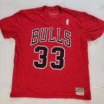 Scottie Pippen Chicago Bulls Marškinėliai NBA XL Hardwood Classics Mitchell Ness Unisex Marškinėliai M red