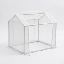 Greenhouse Insect Net Cover Seedling Shed Rainproof Sunscreen Plant Protection Mesh Length Length 60cm*Width 40cm*Height 50cm, No Bottom Mesh white