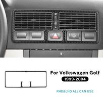 For Volkswagen VW Golf 4 Jetta Bora MK4 R32 GTI 1999-2004 Car Dashboard Panel Air Condition Outlet Headlight Carbon Fiber Trim Center LHD RHD black