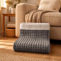 Heated Foot Warmer with Removable Lining 10 Heat Levels Electric Enveloping for Office pilka spalva