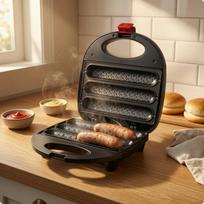 Electric Sandwich Maker Black Countertop Hinged Small Appliance Waffle Plate Eu 220V Hot Dog Plate Eu 220V black