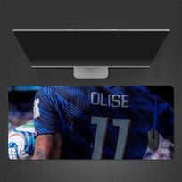 Michael Olise Mouse Pad, Large Gaming Desk Mat, Non-slip XXL Mousepad for Laptop & Tablet, Mini PC Playmat with Stitched Edges 30cmx60cm(11.8x23.6inch) black