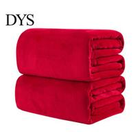 Itin minkštas šiltas dvipusis kelioninis flanelinis antklodė kilimėlis lovai sofa Kušetė Namai 50cm x 70cm raudona