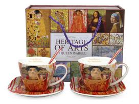 Porcelain Cups Set of 2 Queen Isabel Klimt 250 As a Gift