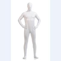 Akį traukiantis golfo apykaklės vientisas kostiumas vyrams Spandex Bodysuit Įdomiam vakarėliui Cosplay XL(Tag XL=US M) white