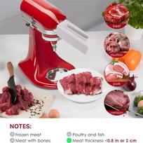 ABYN-Meat Tenderizer For Kitchenaid Stand Mixer Stainless Steel Gears Meat Tenderizer Kitchen Poultry Tenderizers Easy To Use Bl juoda