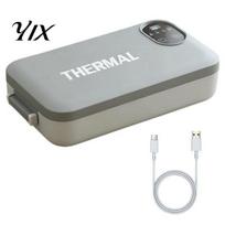Reusable Electric Lunch Box Box, 900ml Capacity Portable Food Warmer, Stainless Steel Liner USB Compact Heated Meal Container Rechargeable Leak-proof pilka