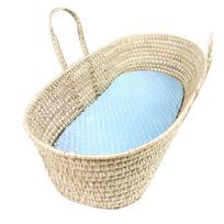 Baby Moses Basket Itin minkšta burbulinė lova vaikiškos lovelės priežiūros pagalvėlių užvalkalai. dangaus mėlyna spalva