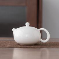 Suet jade white porcelain teapot ceramic household kung fu tea set bubble teapot ceramic handmade pot Xishi pot white