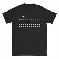 Varlė ARCADE Space Invaders Žaidimas Vyriški marškinėliai Unikalūs marškinėliai Trumpomis rankovėmis Apvalia kaklo iškirpte 100% medvilnės 6XL Drabužiai 2XL white