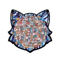 1 rinkinys kačiuko formos dėlionė Miela medinė katės dėlionė Suaugusiems Vaikams Dėlionės žaidimas Edukacinis žaislas šeimos žaidimų vakarui Streso mažinimas D gray