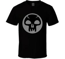 Magic the Gathering Black Mana CCG Card Game T Shirt Mens Womens Tees Top S gray