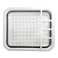 Collapsible Dish Drainer Plastic Sink Drying Rack Dish and Kitchen Utensil Drainer Dinnerware Basket for Caravans Motorhomes China Mainland white