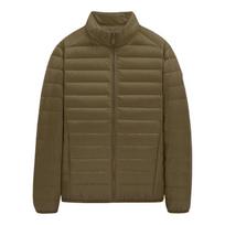 Winter Stand-up Neck Padded Jacket Men's Korean Version Solid Color Down Padded Jacket Large Size Men's Padded Jacket 5XL armijos žalia spalva