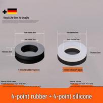 Black Rubber Silicone Gasket Washer: Waterproof Nitrile Seals for Shower, Water Heater, Water Meter - 4 to 6 mm Thick black