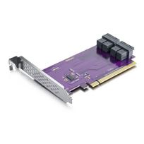 10Gtek PCIe to SFF-8643 Adapter Card, PCI Express x16 Host Adapter Card, U.2 SSD Compatible, PCI E Expansion Card, (4) SFF-8643