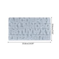 DIY Resin Alphabet Keychain Molds Epoxy Resin Art Letter Mould for Home Pendant Ornament Handcraft Making Tools China Mainland gray