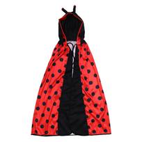 Game Theme Adult Ladybug Cape Cosplay Costume With Polyester Fabric For Halloween Parties black
