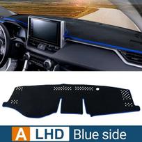 Car For Toyota RAV4 XA50      2024 Dashboard Cover Avoid Light Pad Sun Shade Mat Anti-UV Carpets Accessories A LHD Blue Side white