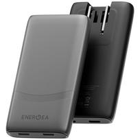 Energea TravelWorld Edge 65W 2xUSB-C PD/PPS/QC3.0 Wall Charger (US/UK/EU) Graphite