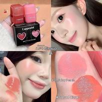 Cappuvini Mini Moisturizing Liquid Blush Energetic Sweet Cheek Rouge Blusher Long-Lasting Easy To Apply Naturally Breathable