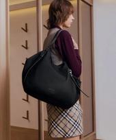 Charles & Keith Levi Nylon Tote Bag Ck2-30151539 Noir/Extra Large gray