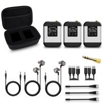 UHF Portable Wireless In Ear Monitoring System,IEM Audio Mini UHF Rechargeable Device For Music Audio Monitoring/Live StreamingGood product 1TX 2RX