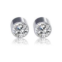 High-Grade Magnetic Zircon Ear Studs: No-Piercing Bling Cuff Earrings gray