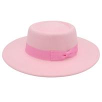 Kašmyro kepurė Universali lankas kupolas išgaubtas viršus platus kraštas madinga laisvalaikio vilnonė kepurė cilindras kepurė adult (57-60cm) pink
