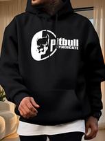 Pitbull Lynx Graphic hoodie - Cozy Fleece-Lined Winter Pullover S black