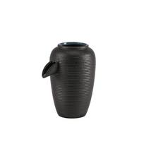 Top Opening Circulating Water Clay Pot Decorative Lightweight Circulating Waterfall Jar Easy To Clean Flower Pots black