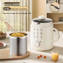 Compact Non-stick Electric Deep Fryer: Multi-functional for Frying, Boiling & Steaming